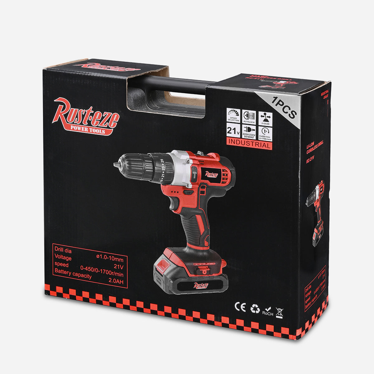 rz-21v cordless drill with impact