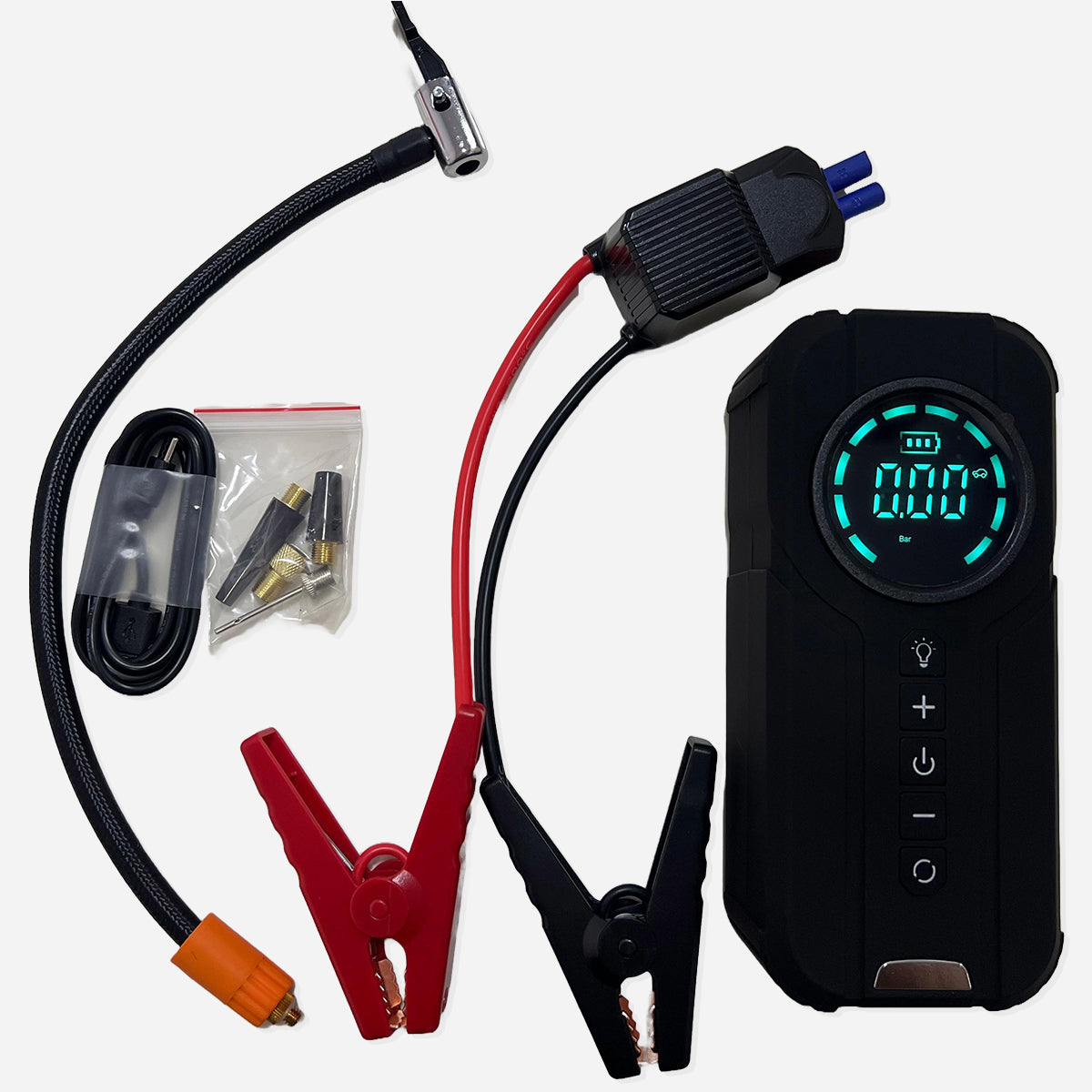 Jump Starter With Tyre Inflator Cordless